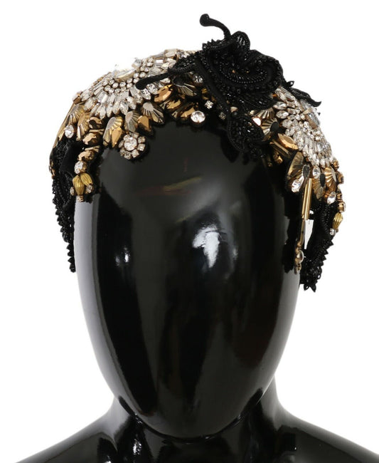 Dolce & Gabbana White Gold Crystal Studded Diadem Headband - DEA STILOSA MILANO
