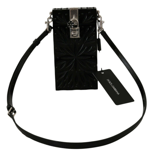 Dolce & Gabbana Black Crystal Plexiglass Cross Cigarette Case Holder - DEA STILOSA MILANO