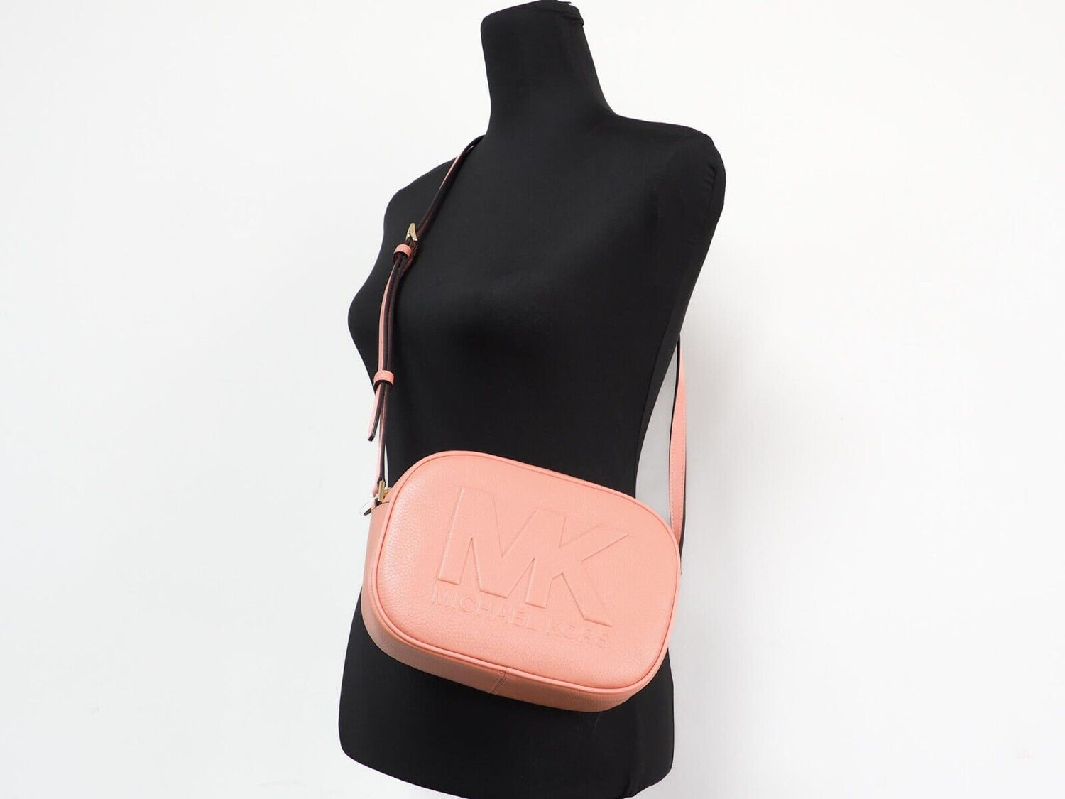 New Michael Kors Jet Set Signature Medium Women's Leather Crossbody  Camera Bag