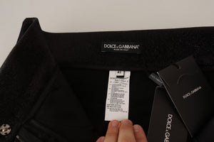Dolce & Gabbana Black Silver Lurex Thread Cotton Stretch Pants - DEA STILOSA MILANO