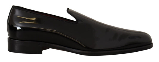 Dolce & Gabbana Black Patent Leather Formal Loafers Dress Shoes - DEA STILOSA MILANO