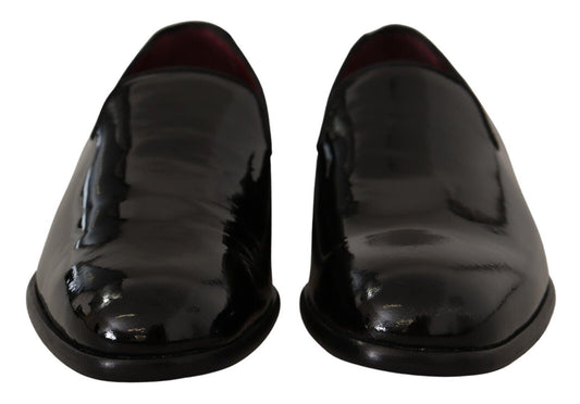 Dolce & Gabbana Black Patent Leather Formal Loafers Dress Shoes - DEA STILOSA MILANO
