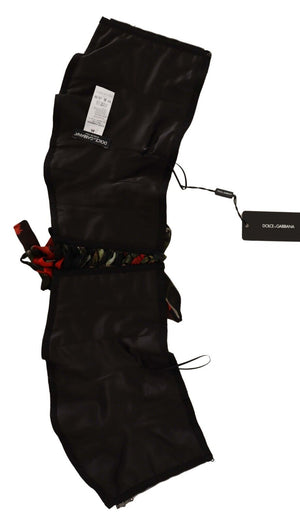Dolce & Gabbana Black Corset Belt Stretch Waist Strap Silk Top - DEA STILOSA MILANO