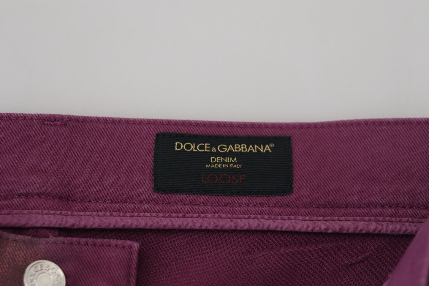 Dolce & Gabbana Magenta Cotton Men Casual Harness Denim Jeans - DEA STILOSA MILANO