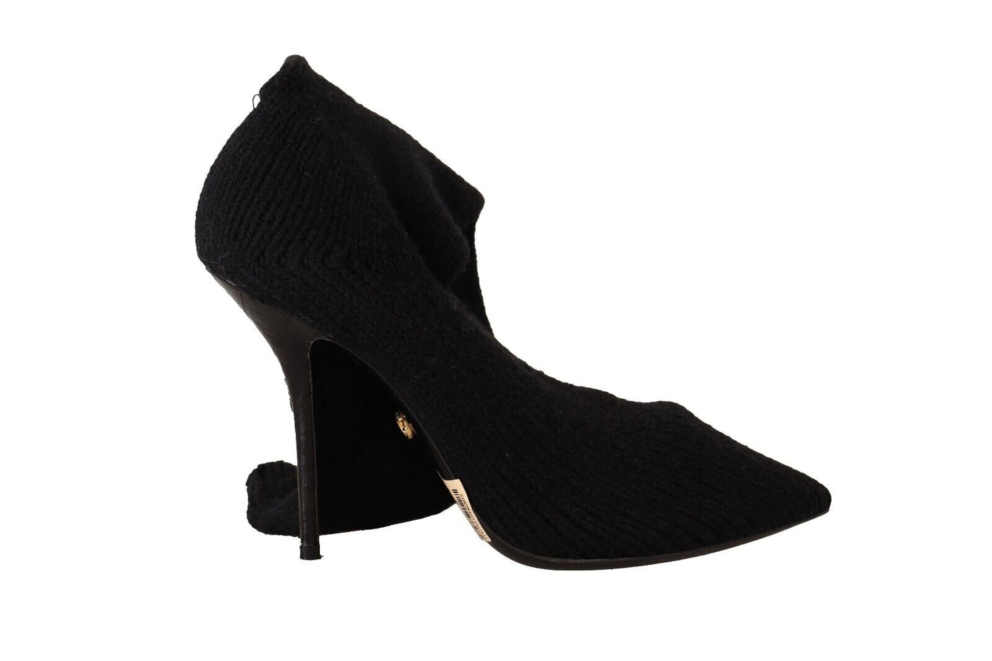 Dolce & Gabbana Black Stretch Socks Knee High Booties Shoes - DEA STILOSA MILANO