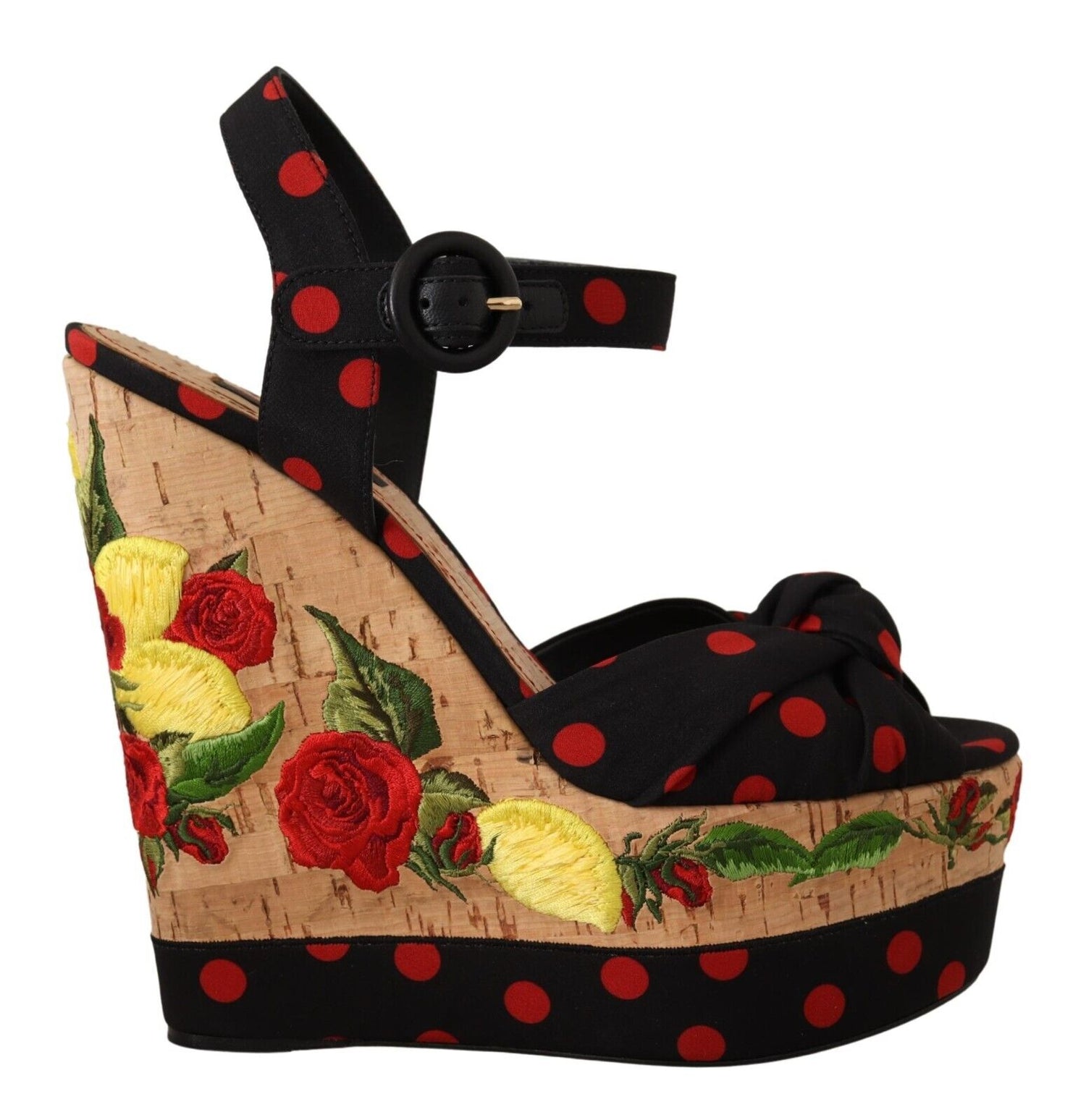Dolce & Gabbana Multicolor Platform Wedges Sandals Charmeuse Shoes - DEA STILOSA MILANO