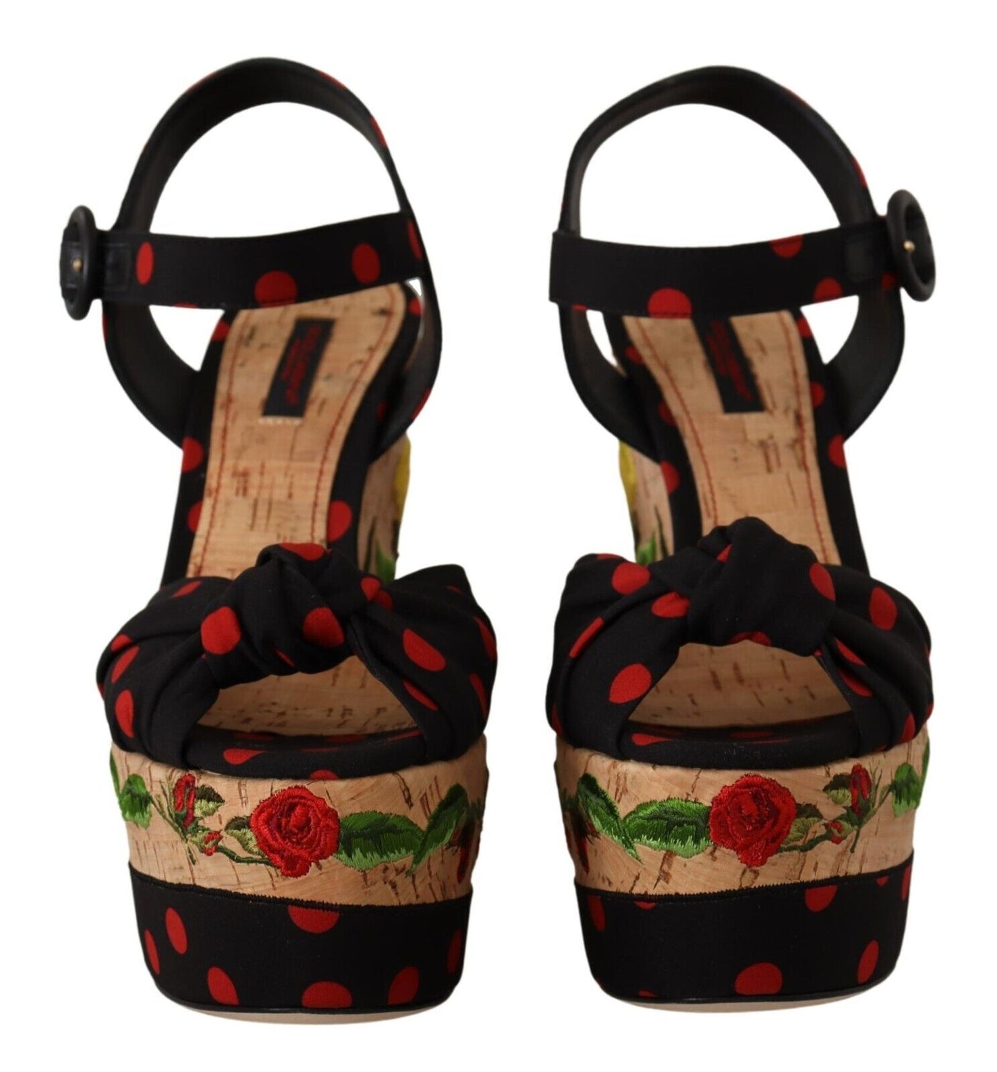 Dolce & Gabbana Multicolor Platform Wedges Sandals Charmeuse Shoes - DEA STILOSA MILANO