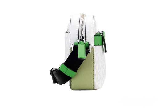 Michael Kors Cooper Small Bright White Palm Signature PVC Utility Crossbody Bag - DEA STILOSA MILANO