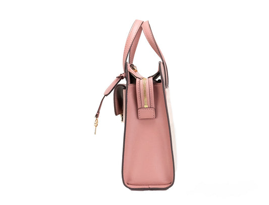 Michael Kors Cece Small Pink PVC North South Flap Tote Crossbody Bag Purse - DEA STILOSA MILANO