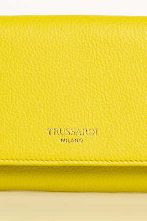 Trussardi Yellow Leather Wallet - DEA STILOSA MILANO
