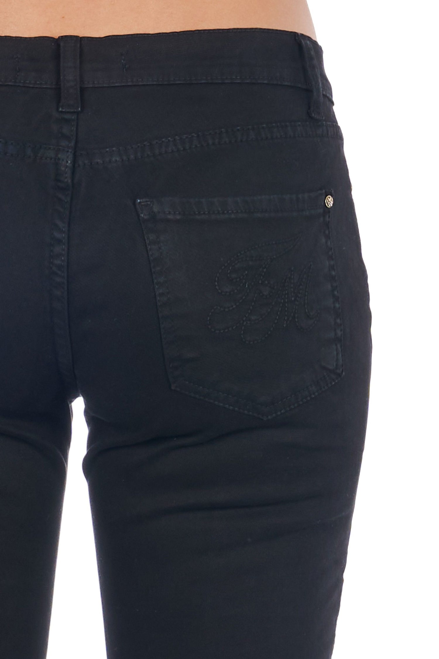 Frankie Morello Black Cotton Jeans & Pant - DEA STILOSA MILANO