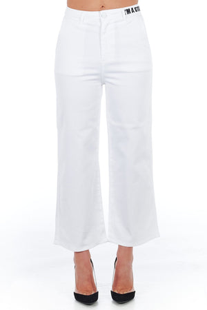 Frankie Morello White Cotton Jeans & Pant - DEA STILOSA MILANO