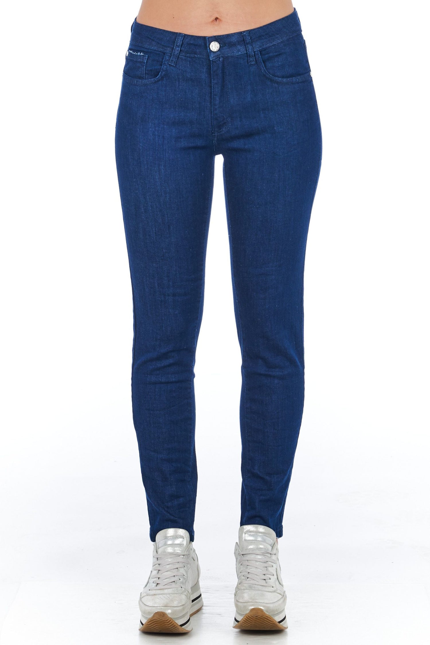 Frankie Morello Blue Cotton Jeans & Pant - DEA STILOSA MILANO