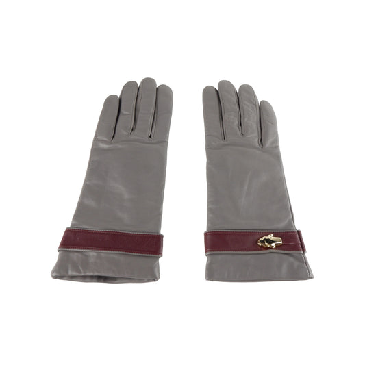 Cavalli Class Gray Lambskin Glove - DEA STILOSA MILANO