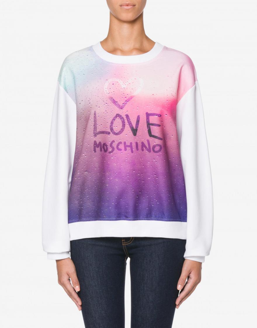 Love Moschino White Cotton Sweater - DEA STILOSA MILANO