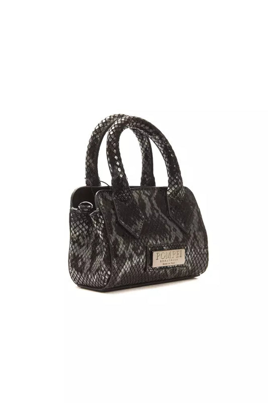 Pompei Donatella Gray Leather Handbag - DEA STILOSA MILANO