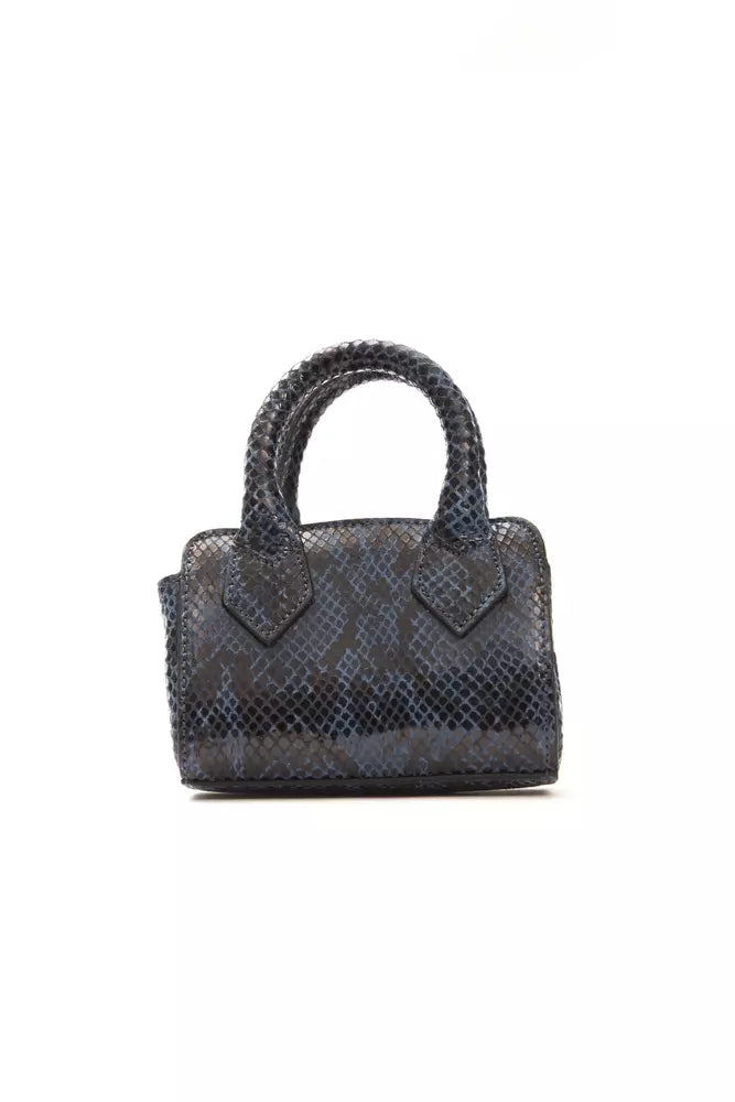 Pompei Donatella Blue Leather Handbag - DEA STILOSA MILANO