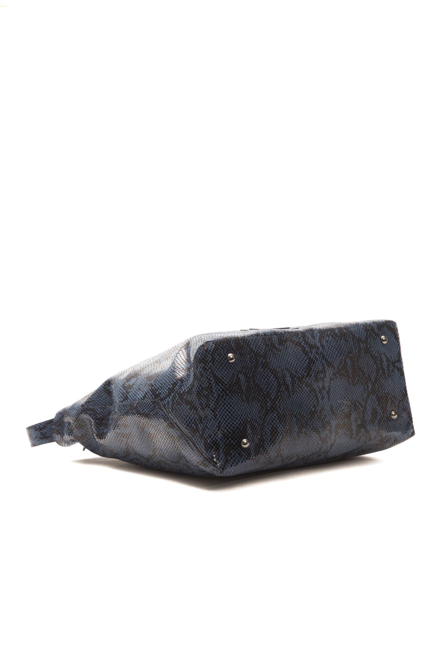 Pompei Donatella Blue Leather Shoulder Bag - DEA STILOSA MILANO