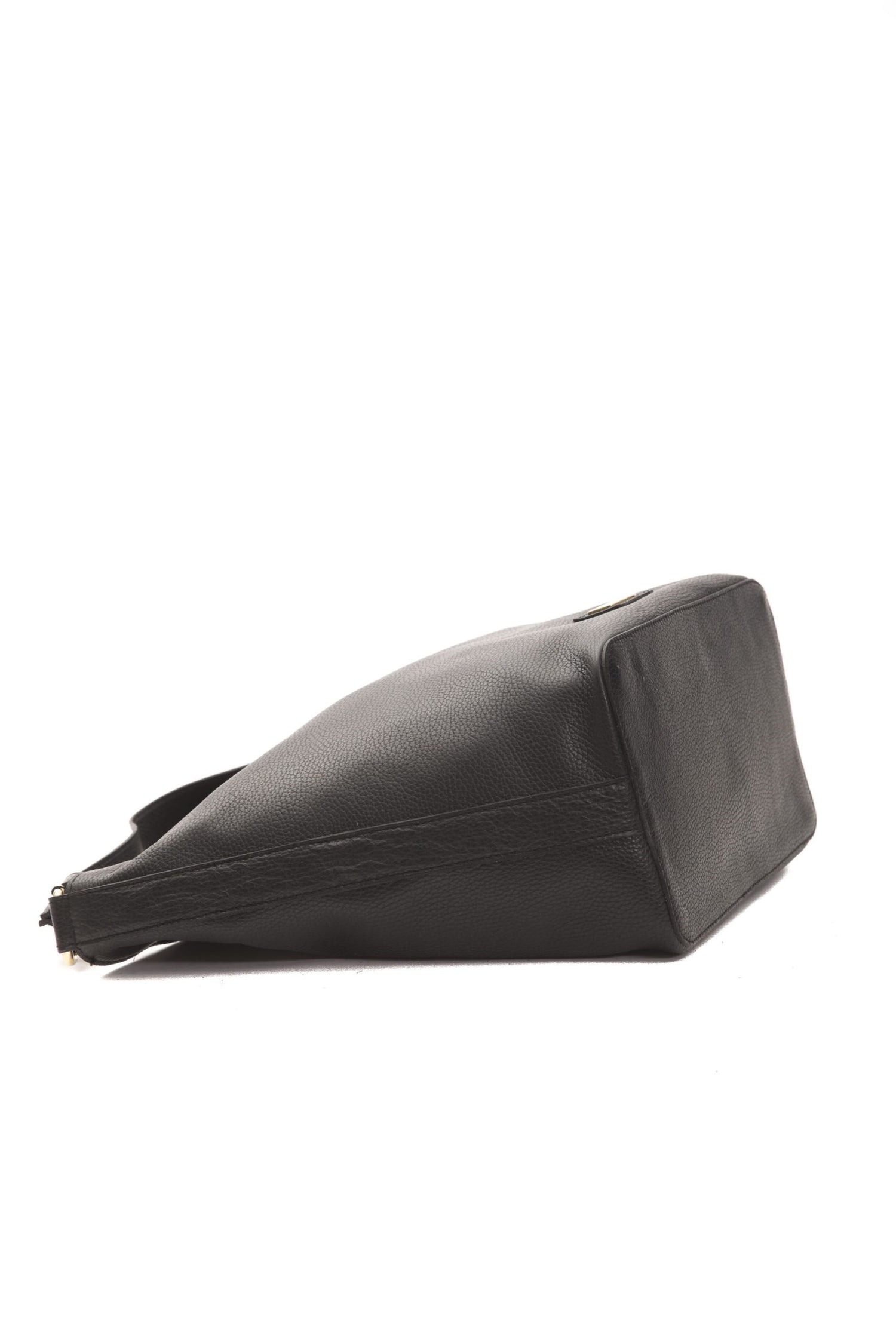 Pompei Donatella Black Leather Shoulder Bag - DEA STILOSA MILANO