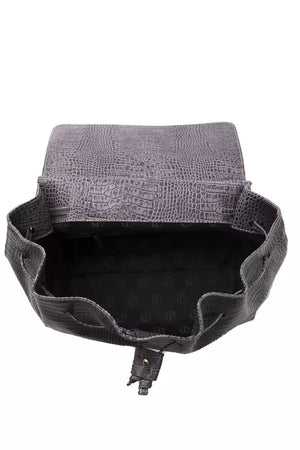 Pompei Donatella Gray Leather Handbag - DEA STILOSA MILANO