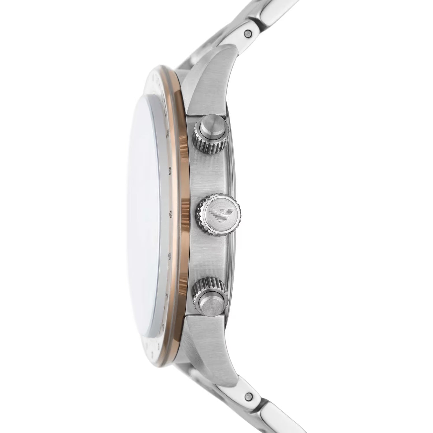 Emporio Armani Bronze and Silver Steel Chronograph Watch - DEA STILOSA MILANO