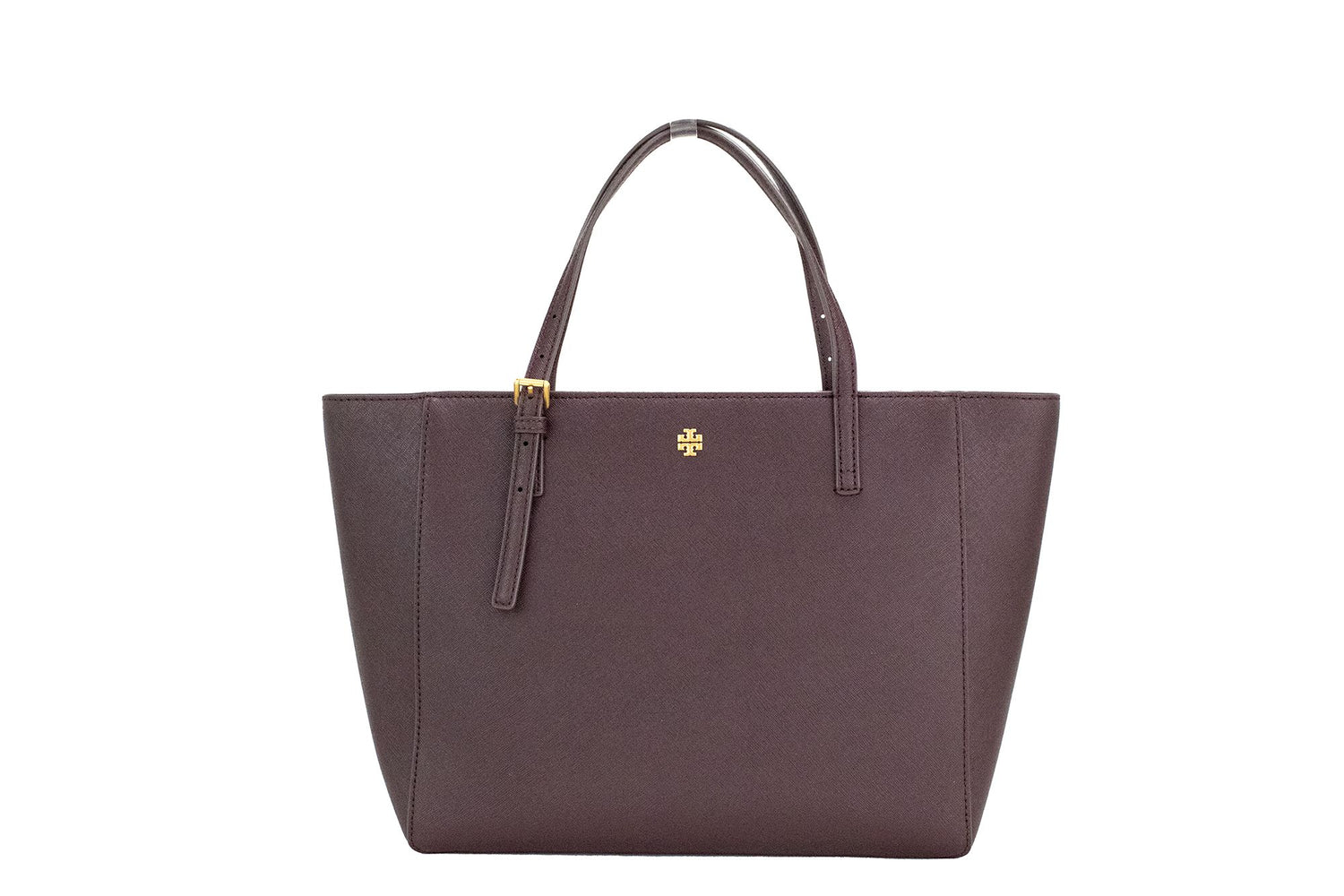 Tory Burch Emerson Womens Saffiano Leather Bucket Bag (Black): Handbags